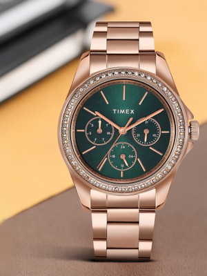 TIMEX Multi Function Green Dial Analog Watch  - For Women