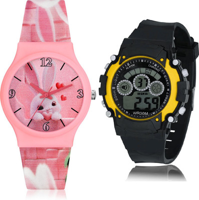 TIMETRANSELEVATE CM717-B6 Analog-Digital Watch  - For Girls