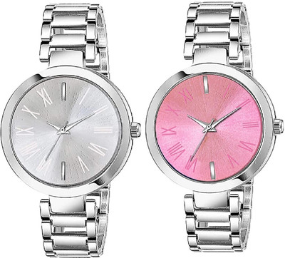 SHURAI white an pink watches combo Watches Analog Watch  - For Women