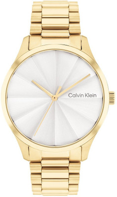 Calvin Klein Ck Burst Burst Qtz Basic Off White Round Dial Unisex / Analog Watch  - For Men & Women