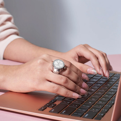 ABREXO Abx1030-SLV RNG Silver Ring Watch | Bossy Look | Adjustable Ring New Concept For Girls Analog Watch  - For Women