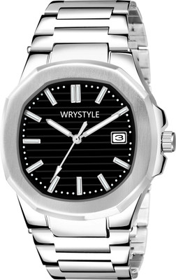 WRYSTYLE W213 Black WRYSTYLE Men's Analog Watch, 42mm Square Dial with Date Display Analog Watch  - For Men