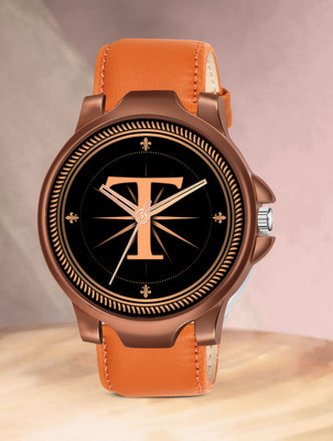 PRATHSY ALPHA-T-3K-BRW-TEN-PL-1 Alpha Heritage Collection T Brown Strap Watch for Man & Boys Analog Watch  - For Men