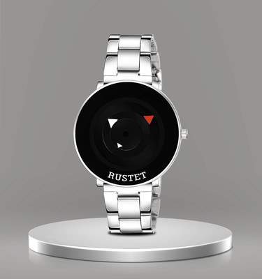 RUSTET 58897 turntable black and white stainless steel strap exclusive watch Analog Watch  - For Men & Women