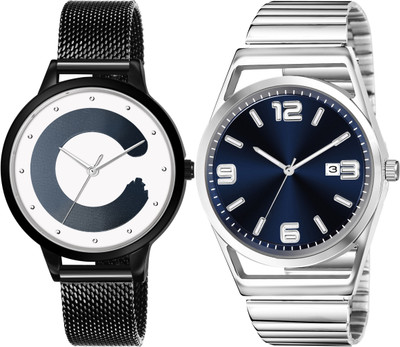 TVILLA Blue Dial Date Function TV-LR154 Analog Watch  - For Men & Women