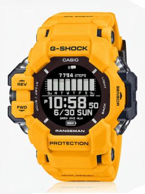 CASIO GPR-H1000-9DR G-Shock Dial Yellow Bio-Based Resin Band Digital Watch  - For Men
