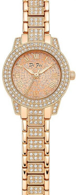 Mitanshi Traders Luxury Rose Gold Crystal Studded Analog Watch – Elegant Party Wear Wristwatch Luxury Rose Gold Crystal Studded Analog Watch – Elegant Party Wear Wristwatch Analog Watch  - For Women