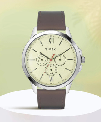 TIMEX Multifunction Beige Dial Analog Watch  - For Men