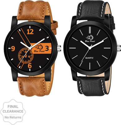 Blue Pearl New Latest Designer Combo of 2 Analog Watch  - For Men