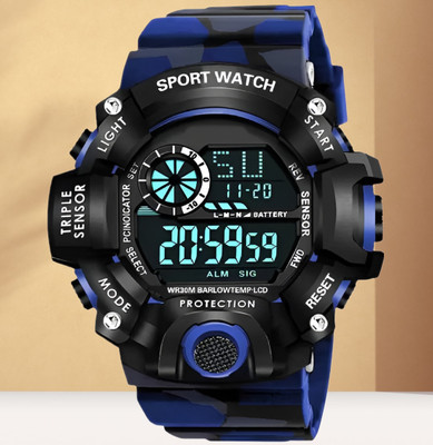 Flozio G90 Digital Watch Multi-Function Stylish Sports Resin Strap Amazing Look Style Digital Watch  - For Men