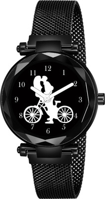 RECARO Cycle Couple black Dial Maganet Analog Watch  - For Girls