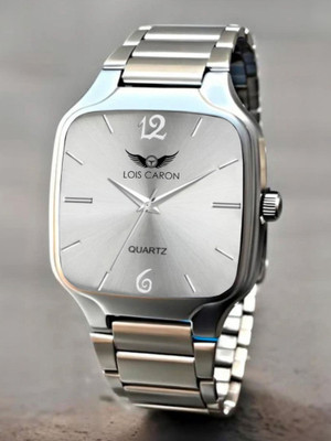 LOIS CARON LCS-4298 Elegant Silver Square Quartz For /Boys Wrist Analog Watch  - For Men