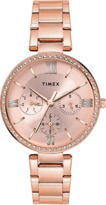 TIMEX TWEL18707 Pink Round Dial Analog Watch  - For Women