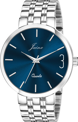JAINX Blue Dial Stainless Steel Chain Analog Watch  - For Men