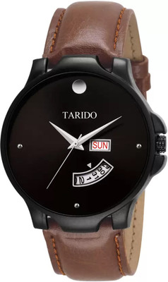 house of common 1507 DAY DATE Black Day & Date Feature Dial Leather Strap Analog Watch Analog Watch  - For Men