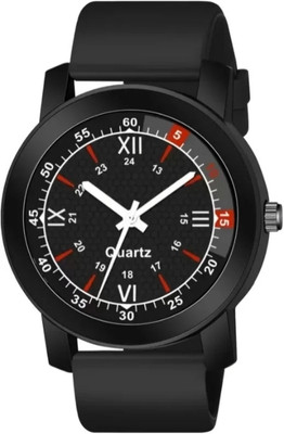 AV Times AV Times New Soft Belt Big Round Pendo Case Dial All Black AVO Watch For Men Analog Watch  - For Men