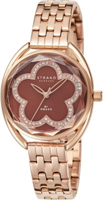 Strand By Obaku Rose Coffee Rose Coffee Analog Watch  - For Women