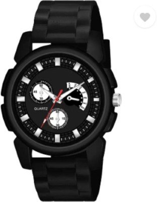 Miss Perfect Men New Style Black Case AeviyoBlack Dial Black NEW PU Strap Analog Watch  - For Men