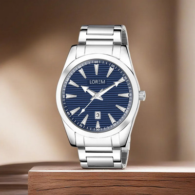 LOREM LR149 Blue Dial Date Function Casual-Formal Premium Collection Analog Watch  - For Men