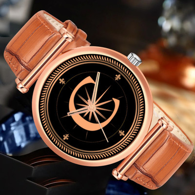 Red Robin ALPHA-C-RLX-M-RG-TEN-CHL-1 Alpha Heritage Collection C Brown Strap Watch for Man & Boys Analog Watch  - For Men