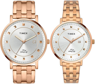 TIMEX Timex Analog Silver Dial Pairs Watch-TW00PR281 Analog Watch  - For Men & Women
