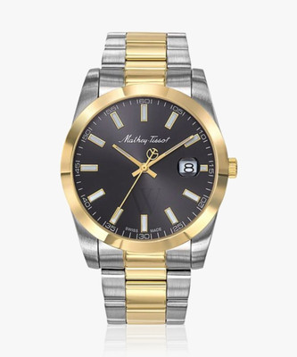 Mathey-Tissot H450BN Swiss Made Quartz Black Dial Analog Watch  - For Men