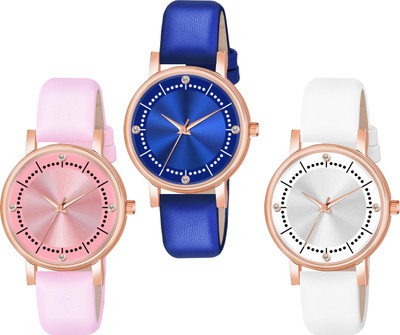 frozil Analog 4 Point Diamond Studded Round Attractive Dot Pattern Gaurgeous Analog Watch  - For Women