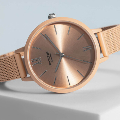 SONATA Poze Quartz Analog Beige Dial Mesh Strap Watch for Women - SP80075KM04 Analog Watch  - For Women