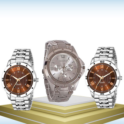 MAHAKAPI Exclusive Range Combo - Pack3 Analog Watch Analog Watch  - For Men