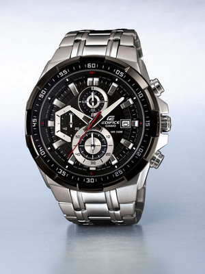 CASIO EFR-539D-1AVUDF Edifice EFR-539D-1AVUDF Black Dial Silver Stainless Steel Band Analog Watch  - For Men