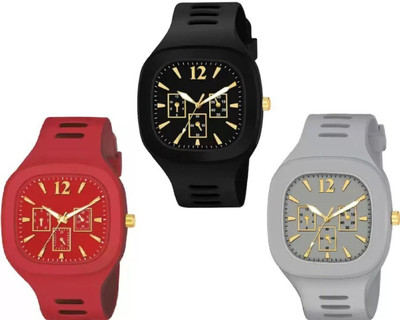 THMT Stylish Square Analog Combo of 3 Sports Collection Watches Analog Watch Analog Watch  - For Men
