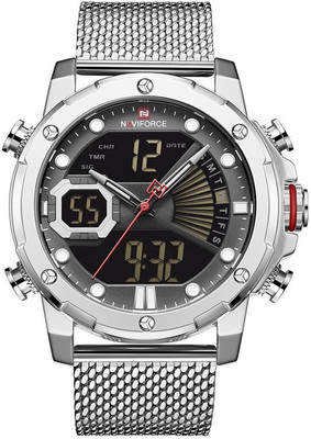 NAVIFORCE NF9172-SILVER NF9172 Analog-Digital Watch  - For Men