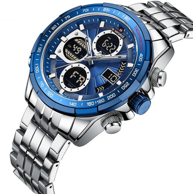 NAVIFORCE 9197 Blue color digital sporty and professional look stylish gentlemen Analog-Digital Watch  - For Men