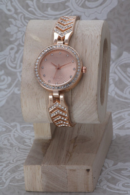 ZANZEER Women Free Size Bracelet Type Metal Chain Round Designer Dial Women Free Size Bracelet Type Metal Chain Round Designer Dial Analog Watch  - For Girls