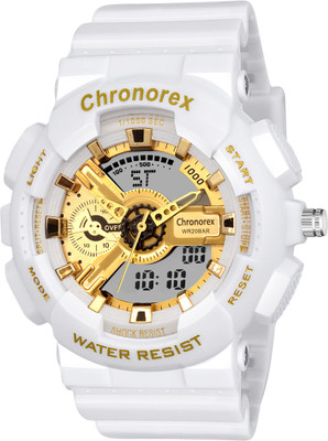 Chronorex Full white trending sports new digital new arrival stylish digital white watch Analog-Digital Watch  - For Men