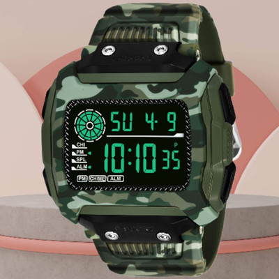 Reborn 9097 ARMY BELT Digital Watch  - For Men