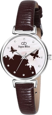 AquaBliss Brown Dial Brown Leather Analog Watch  - For Women