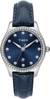 TIMEX Date Display, Blue Dial Analog Watch  - For Women