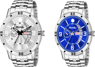 HMTr HMTr-7088-SL,7090-BLU DAY AND DATE WORKING Analog Watch  - For Men