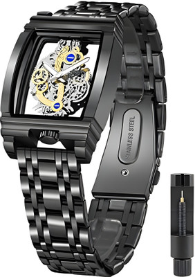 BHEnterprises SKELETONSQUARE BHEnterprises Analog Watch - For Men Analog Watch  - For Men