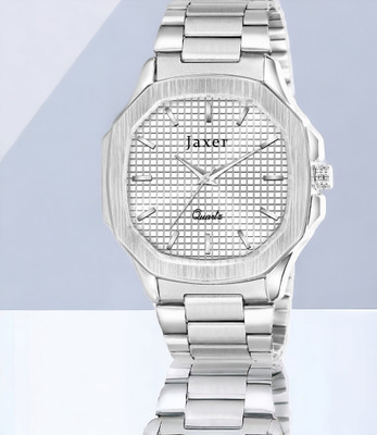 Jaxer Silver Dial Metal Chain Analog Watch  - For Men