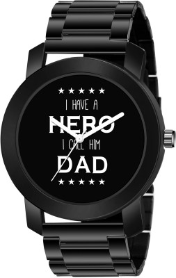 EMPERO Hero Dad Black Stainless Steel Adjustable Lock Analog Watch  - For Men