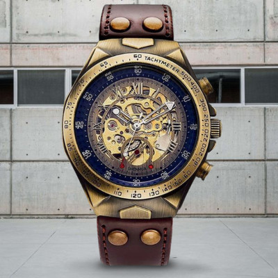 Olmeca Effortless Elegance: Self-Winding Timepiece Assortment Auto Kinetics Classic Ease: Timepiece Portfolio Inside Revolving Gears Analog Watch  - For Men