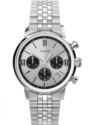 TIMEX Timex Men Silver-Tone Round Stainless Steel Dial Analog Watch  - For Men