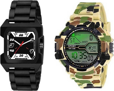 Brostin Festive Yellow Military men's Watch_Combo_0001BKZYLA002 Analog-Digital Watch  - For Men