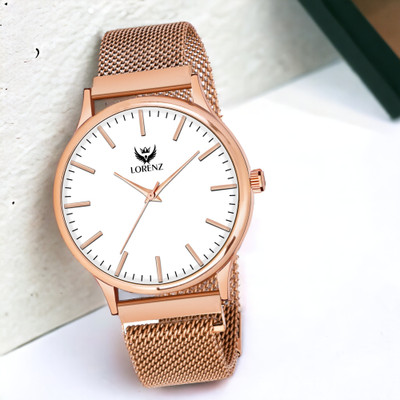 LORENZ 3083K_NEW Classy Wired Mesh Megnet Band Ultra Slim Watch Analog Watch  - For Men