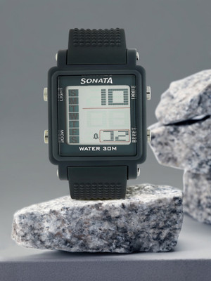 SONATA NP77043PP02 Digital Watch  - For Men