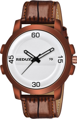 REDUX MW-141 White Dial Synthetic Leather Water Resistant Formal Analog Watch  - For Men & Women
