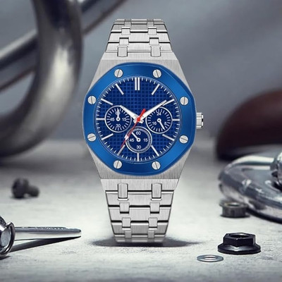 TERIZLA HBLT Eclipse Series: Stylish Men's Silver Watch Analog Watch  - For Men
