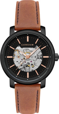 Earnshaw ES-8297-07 New Holland Skeleton Automatic Analog Watch  - For Men